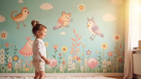 Transformez l'univers de votre fille avec un papier peint unique